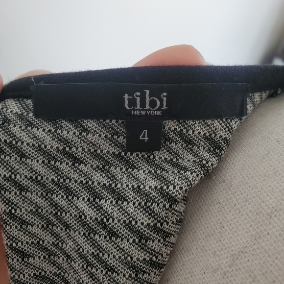 Tibi Black & Cream Houndstooth Dress - Picture 8 of 9